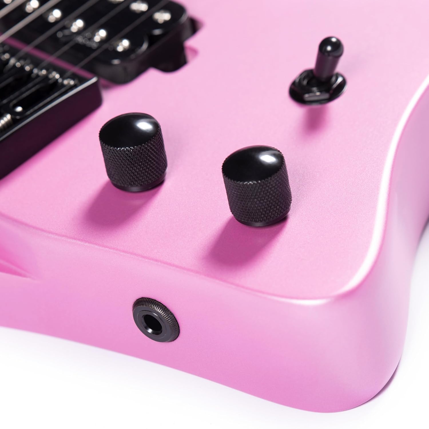 Grote Headless Electric Guitar Solid Mahogany Body Canadian Maple Neck Model GRHL-03 (Pink)