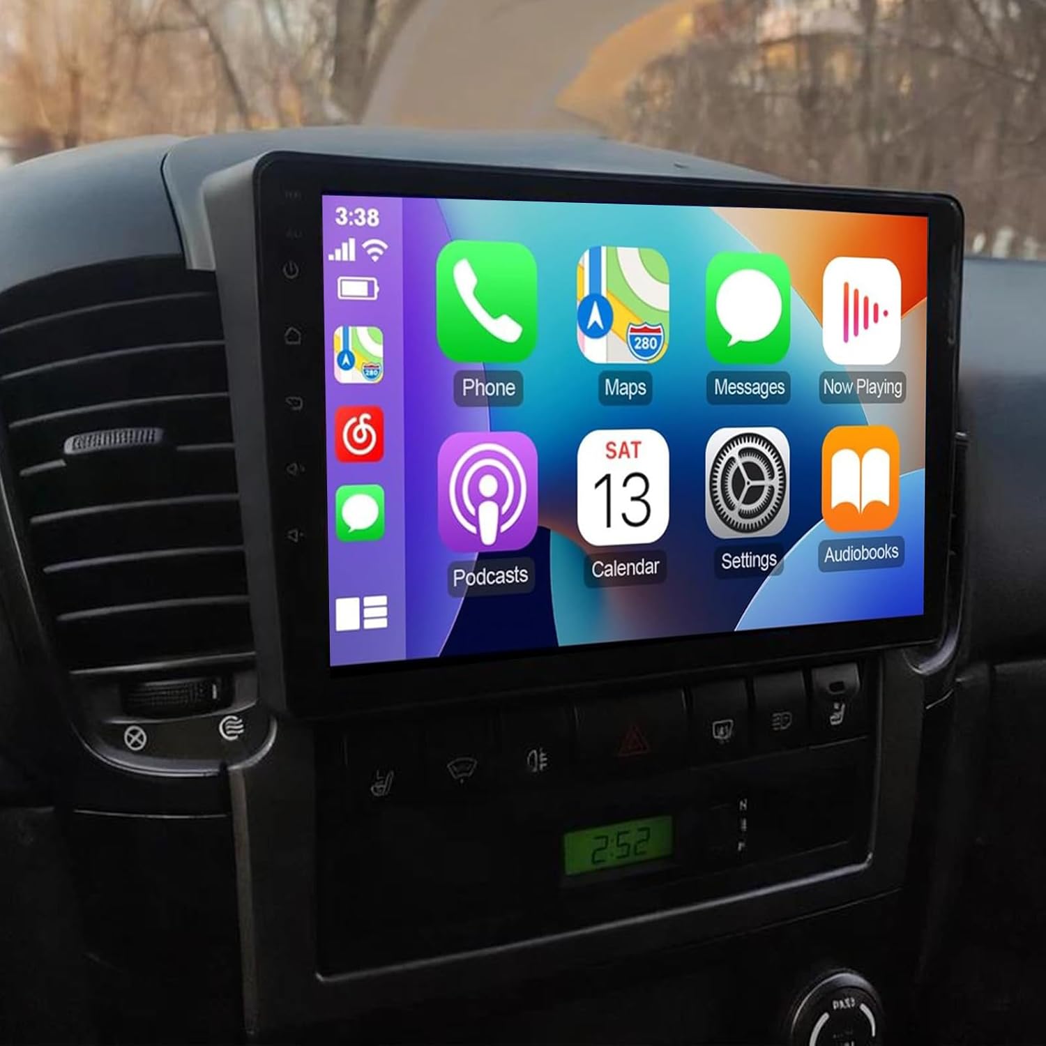 PHEZEN 9 inch Touchscreen Car Stereo Fit for Kia Sorent 2004-2008, Android 15 Double Din Car Radio with Carplay & Android Auto in-Dash Navigation BT Mirror Link WiFi Backup Camera 2+64G