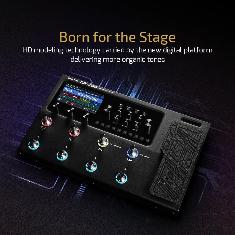 VALETON GP-200 - HD modeling Multieffect and USB Audio interface, Black