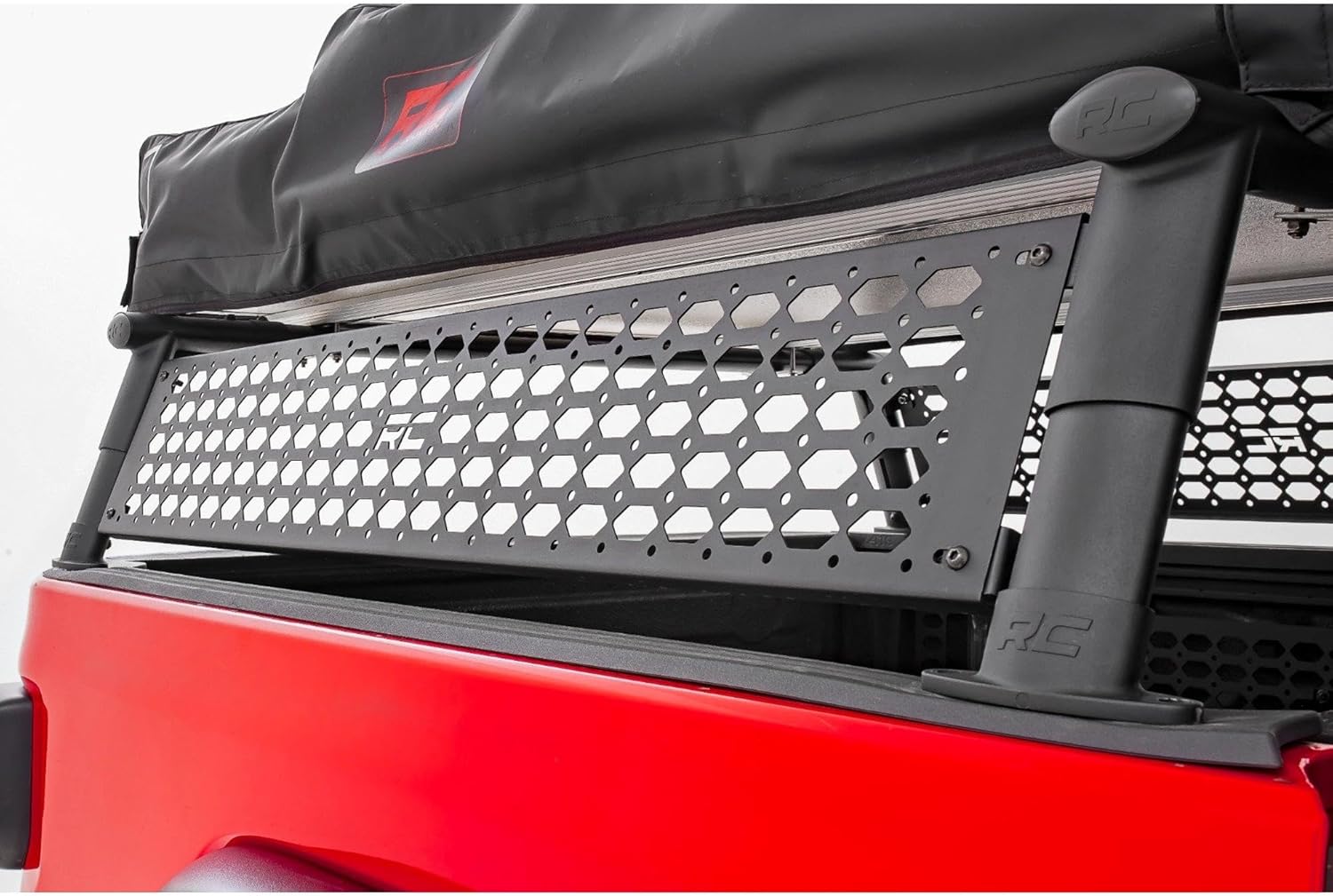 Rough Country Bed Rack Molle Panel for Jeep Gladiator JT (2020-2025) - Accessory Mounting Panel for Recovery Gear, Tools & Hi-Jack