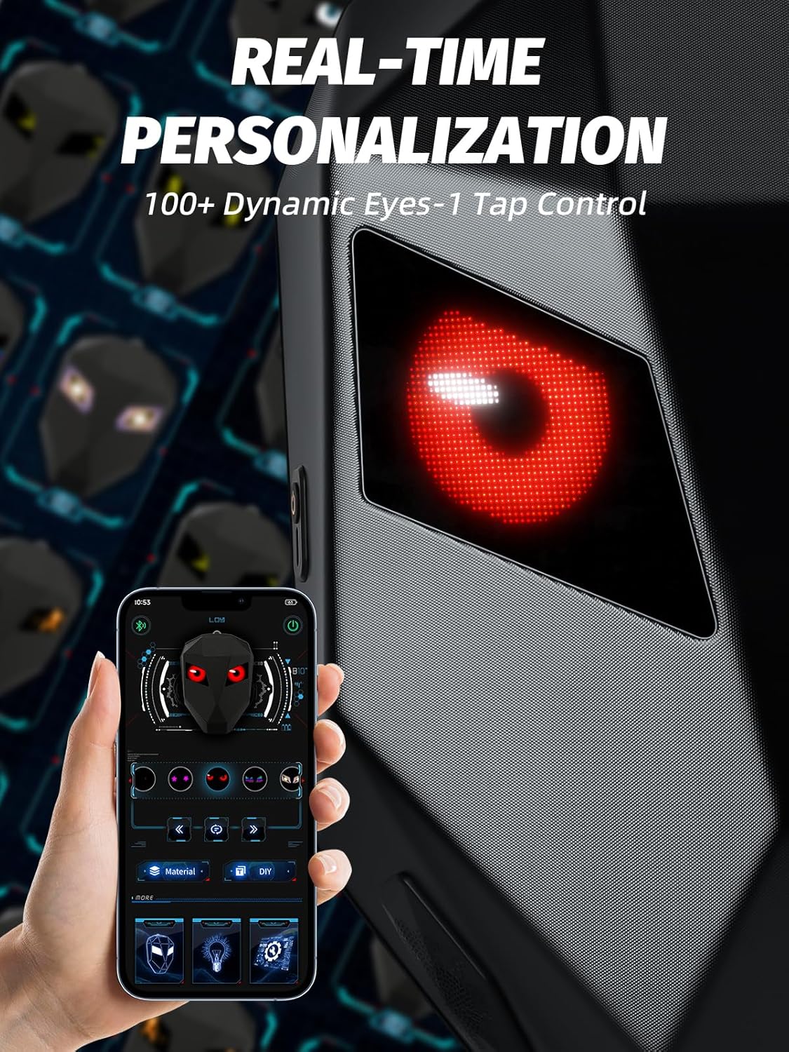 Gelrova Music Cycling Backpack [Battery not included] - LED Bicycle Backpack With Speakers, Expandable Helmet Storage (14.8L→25.2L) for Scooter, 15-16