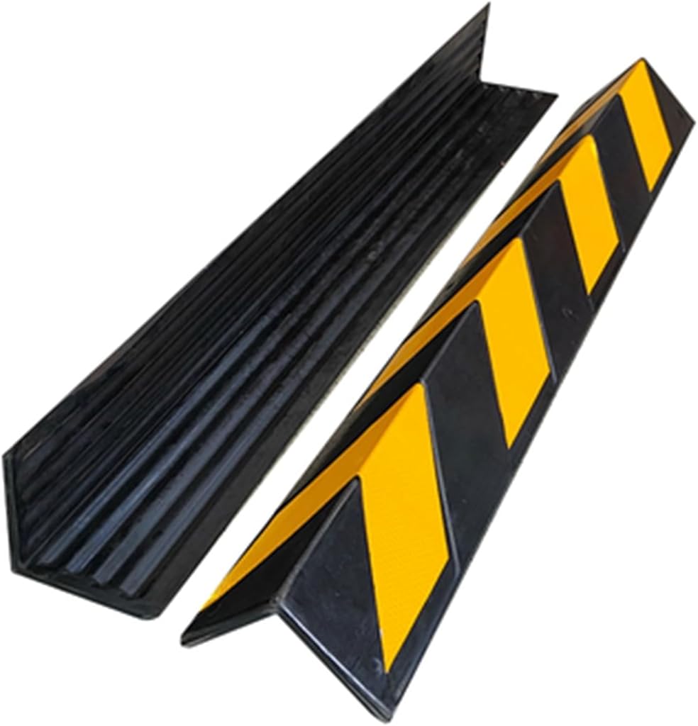Car Parking Protector Car Parking Protector Wall Corner Guard For Parking Garages, Rubber Column, Ground Floor Garage Protection Wall Corner Guards, 1cm Thick for garages and warehouses(2pcs-100cm)