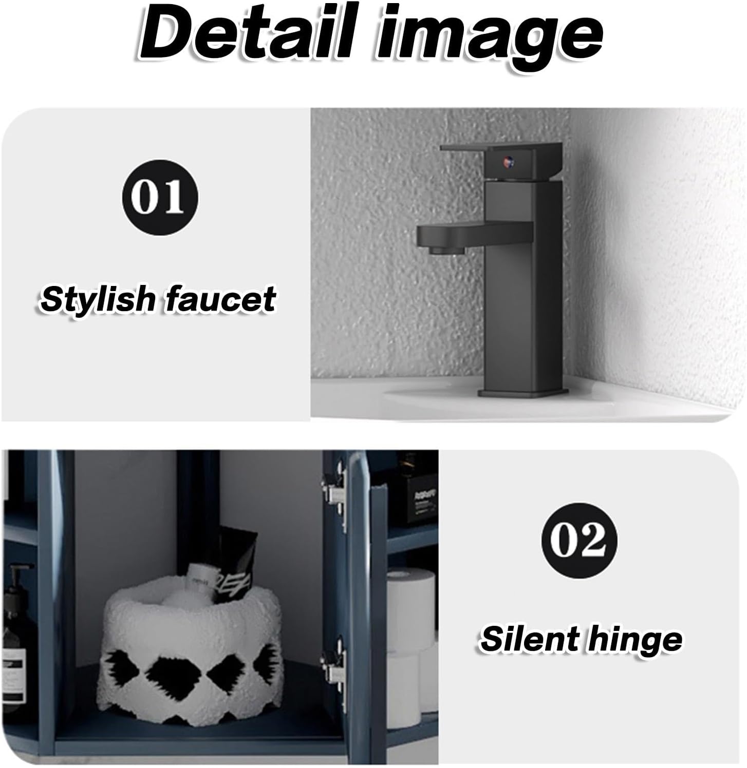 Corner Wall Mount Bathroom Sink, Small Corner Bathroom Vanity Cabinet,Wall Mounted Bathroom Sink, For Small Space Top Chrome Faucet And Drain (Size : 52 * 45cm)