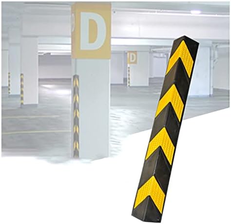Reflective Rubber Corner Guard - Essential Wall Protector for Car Safety and Parking - Durable Guardrail Post Protector for Enhanced Visibility and Accident Prevention