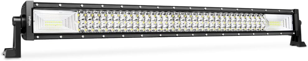 Nilight LED Light Bar 32Inch 378W Flood Spot Combo Triple Row Driving Lamp Roof Bumper Off Road LED Work Lights Pods for Van Camper Wagon Car Pickup Golf Cart ATV UTV SUV Truck Boat 4x4