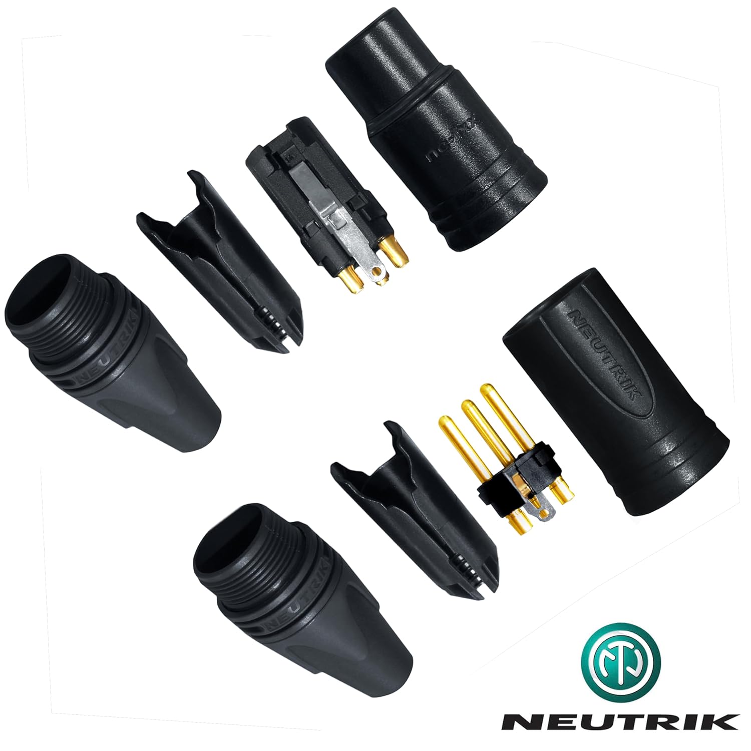 3 Units - 5 Foot - WBC-PRO-Quad Ultra-Silent Ultra-Flexible Balanced Star-Quad Cable with Neutrik Male & Female XLR Plugs & Black Tweed Jacket