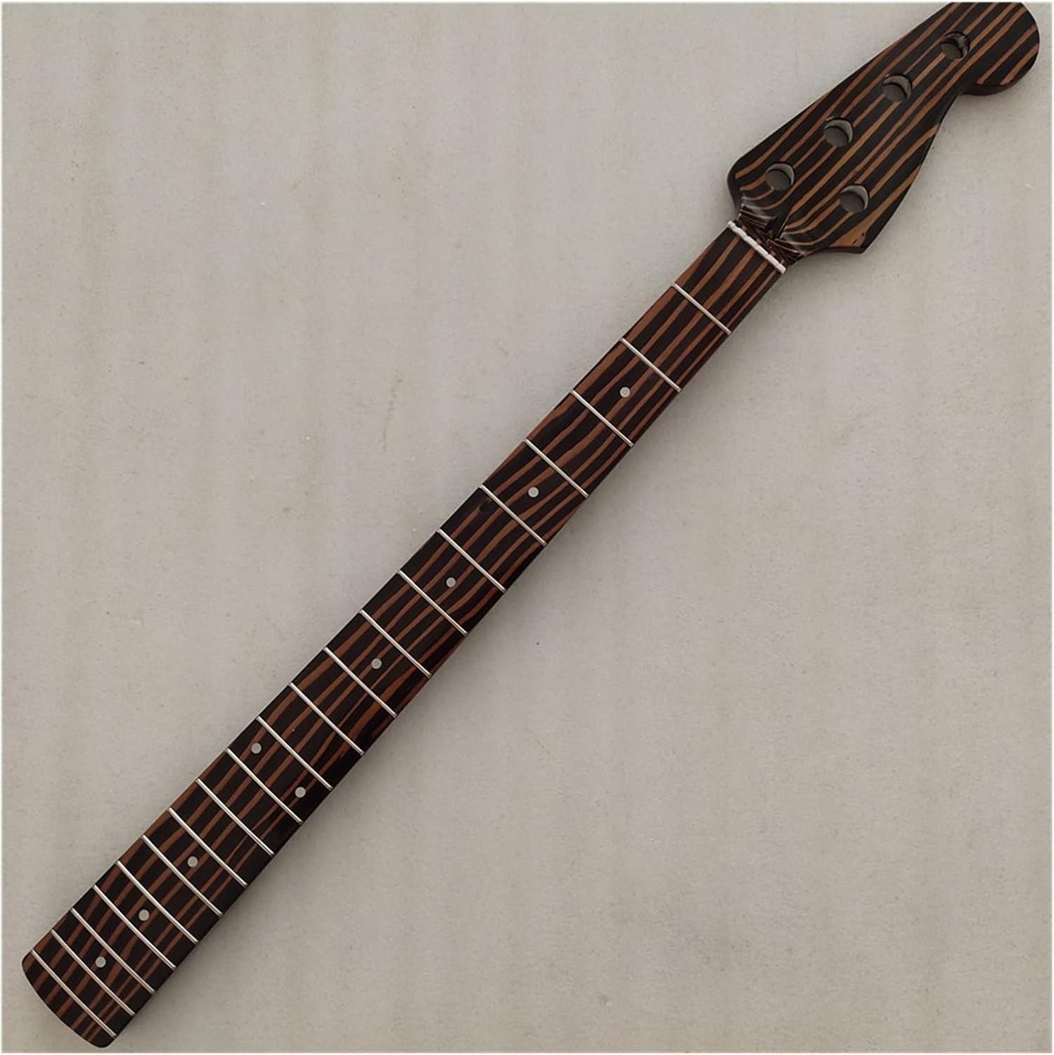 TSTS Zebra Wood Electric Bass Guitar Neck Replacement 5 String 20 Fret Guitar ​Neck Replacement