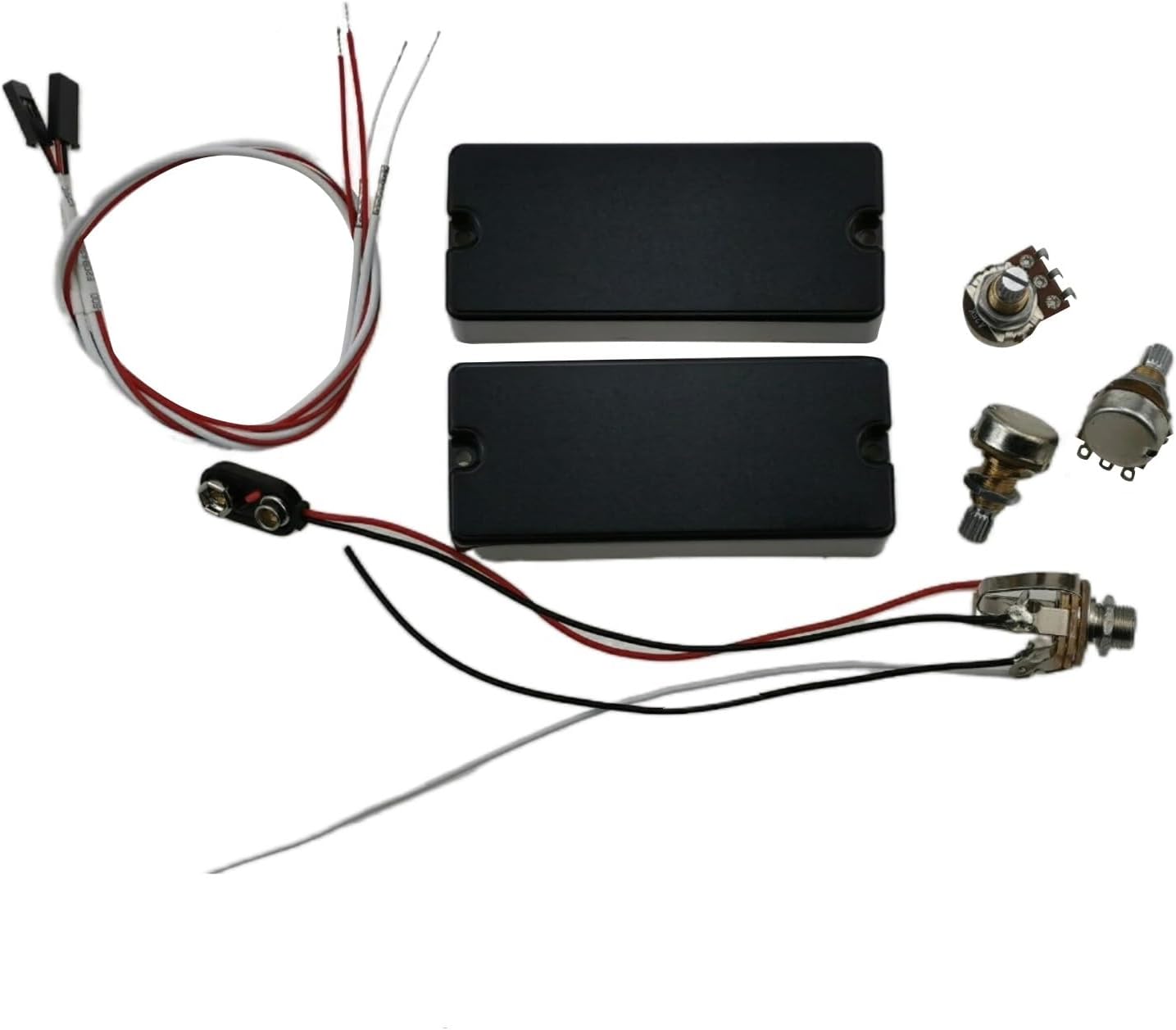 Active Pickup for 4 Strings Bass Guitar Neck and Bridge Humbucker Alnico V Pickup Set Guitar Replacement Parts