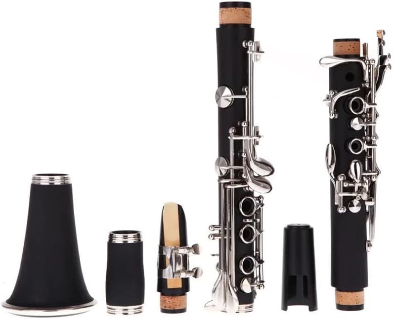 Bakelite B flat Clarinet 17 Key Exquisite Design Set with Cleaning Cloth Gloves Headless Bass Guitar Bridge bass bridge for Woodwind Instruments