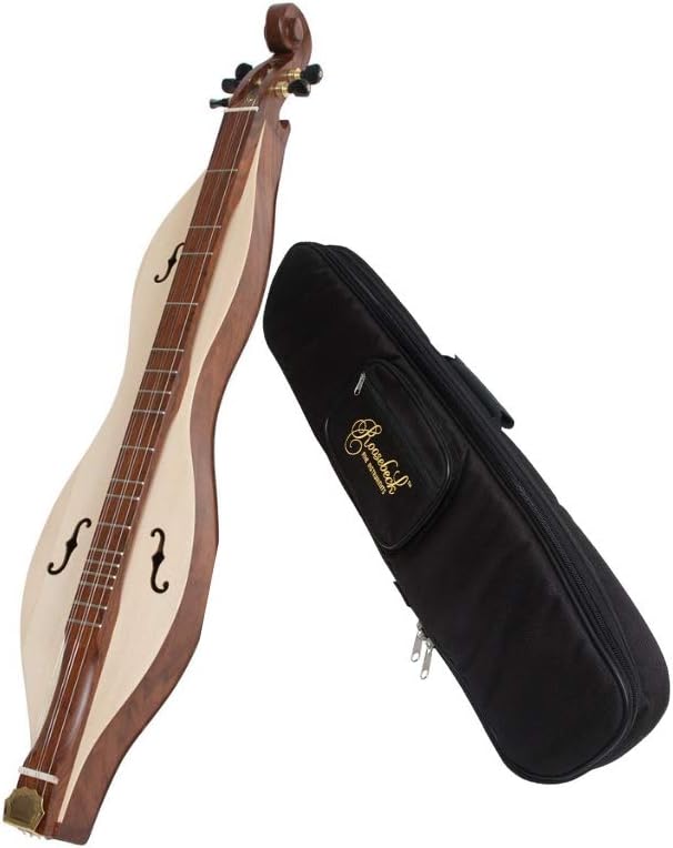 Mountain Dulcimer Package Includes: 5 String Solid Spruce & Sheesham Pro Quality Cutaway Mountain Dulcimer + Padded Gig Bag Case