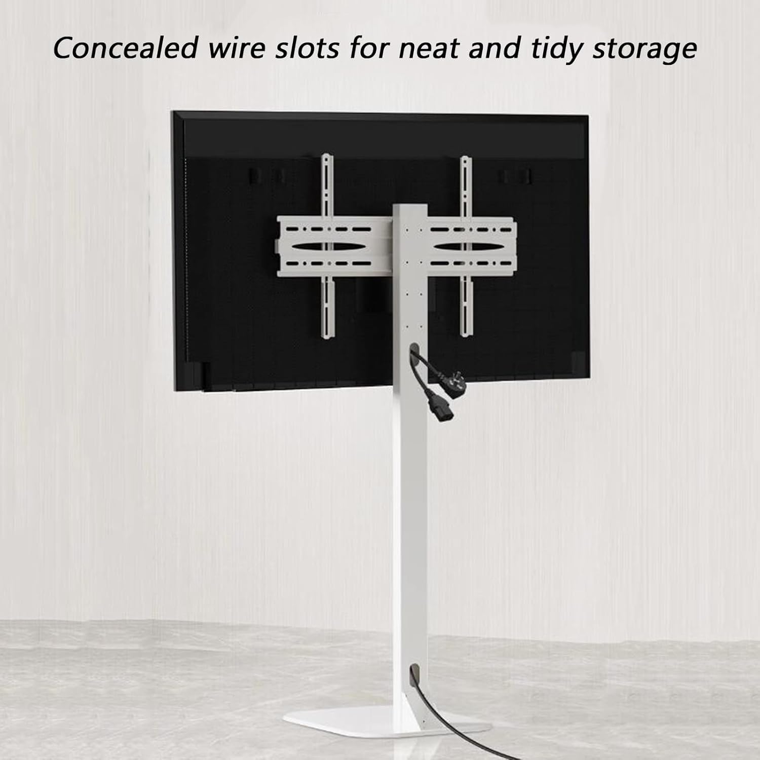TV Monitor Wall Mount,TV Wall Mount,Universal TV Floor Stand, Floor TV Stabd for 32-75 Inch TVs, Height Adjustable Wire Management TV Mount, Space Saving, Perfect for Corner & Bedroom