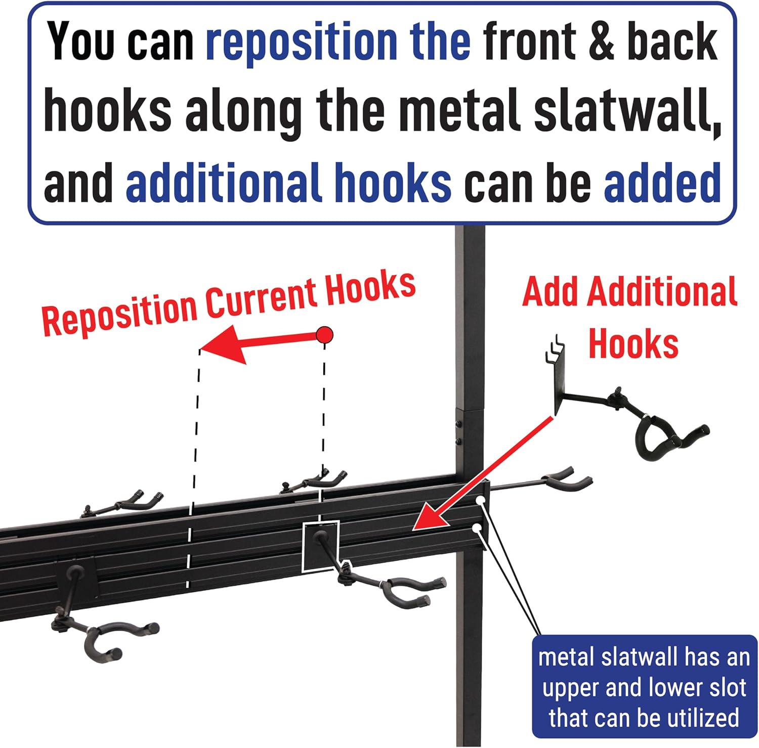 77'' Tall Guitar Rack for Multiple Guitars - Heavy Duty & Free-Standing - Hanging Rack for Instruments - Metal, Modular and Double-Tier - Hanger for Electric, Acoustic, Bass & Ukulele (Black)