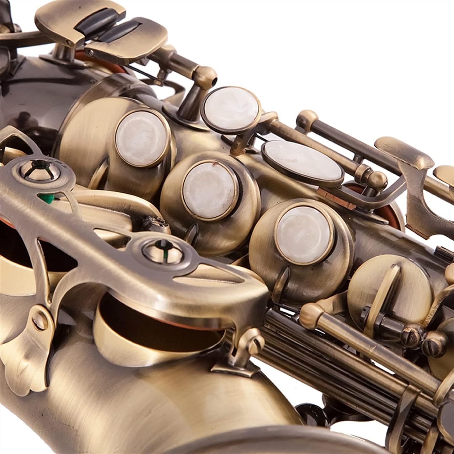 Bb Saxophone Sax Brass Material Woodwind Instrument with Case Gloves Cleaning Cloth Brush