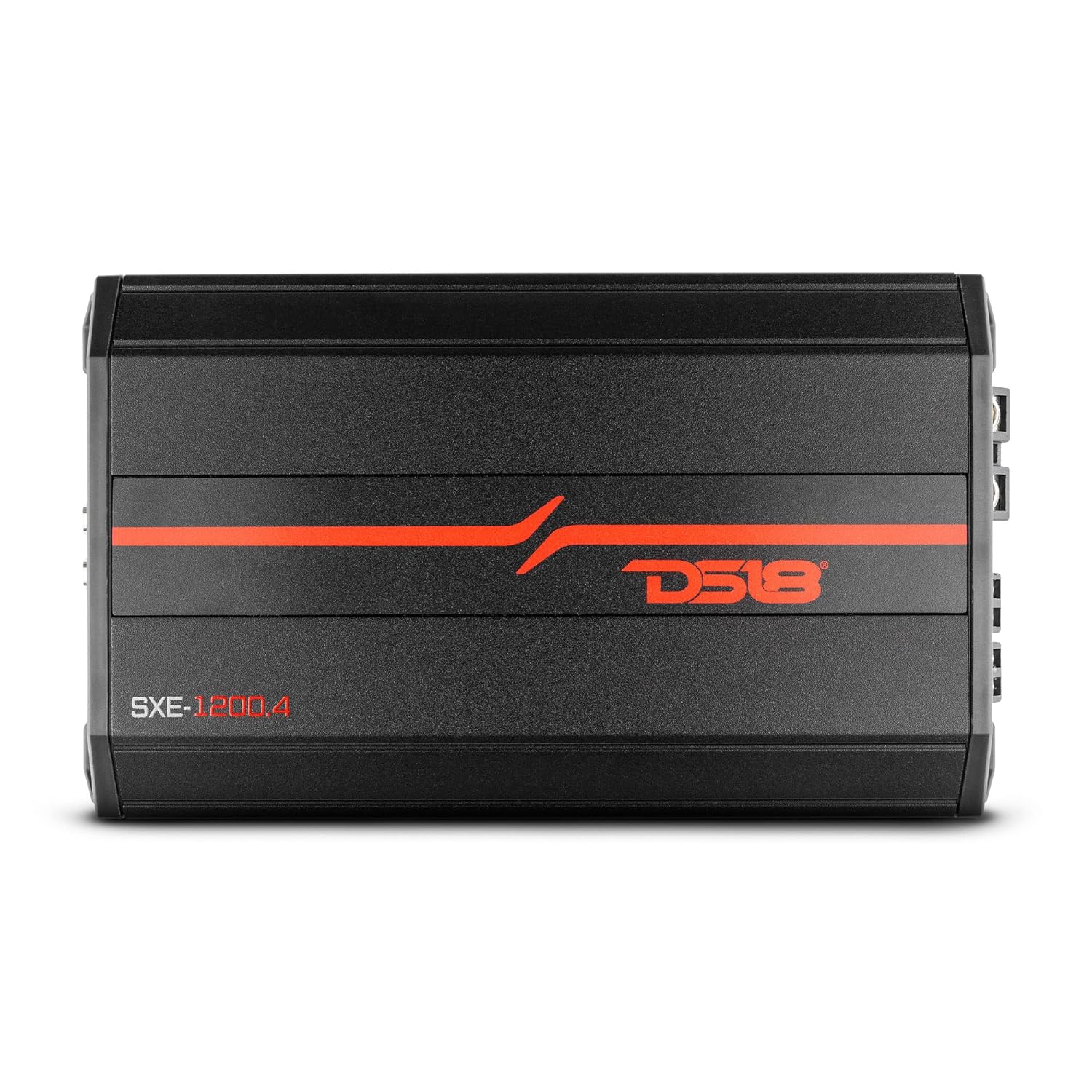 DS18 SXE-1200.4/BK Car Amplifier Stereo Full-Range Class A/B 4-Channel 60x4 RMS @4 OHM 1200 Watts - Powerful and Compact Amp for Speakers in Car Audio System (Renewed), BLACK
