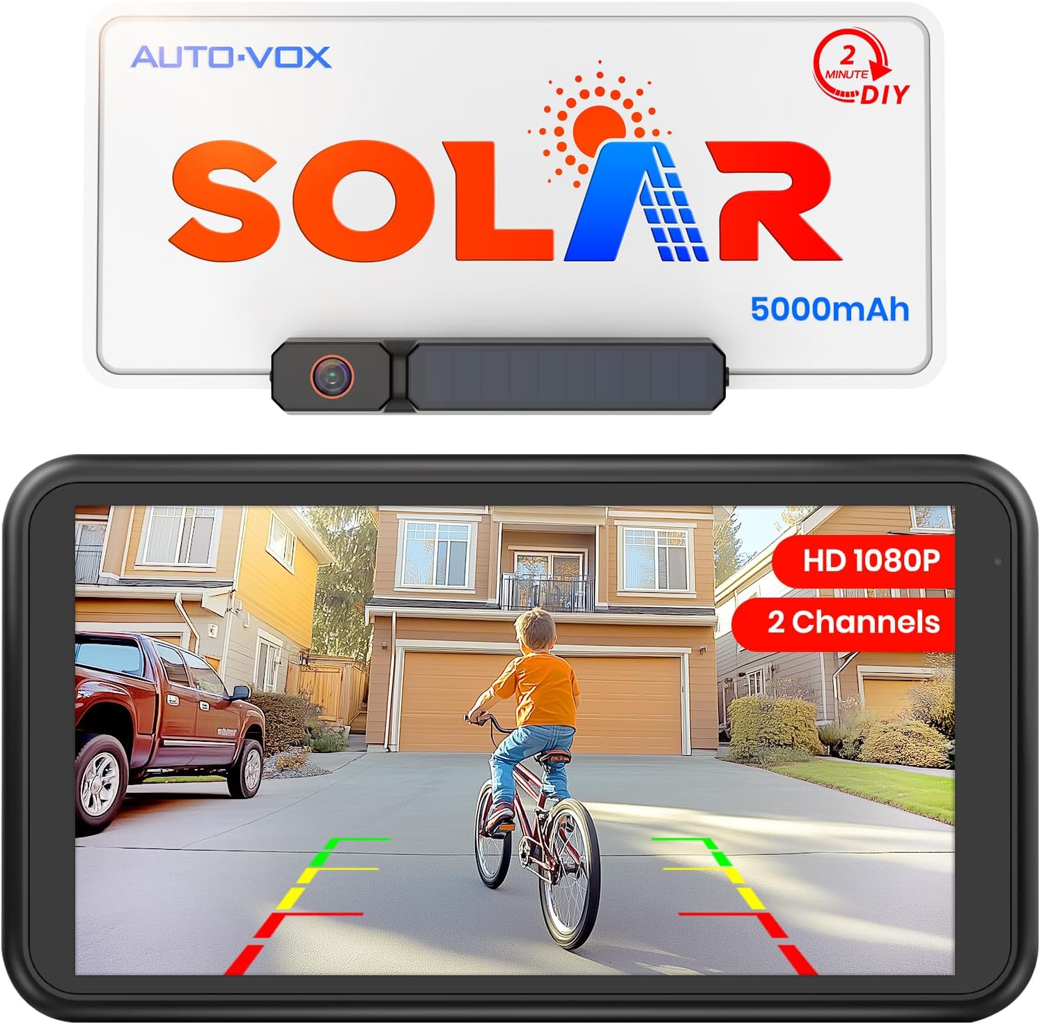 AUTO-VOX Solar Wireless Backup Camera with 5