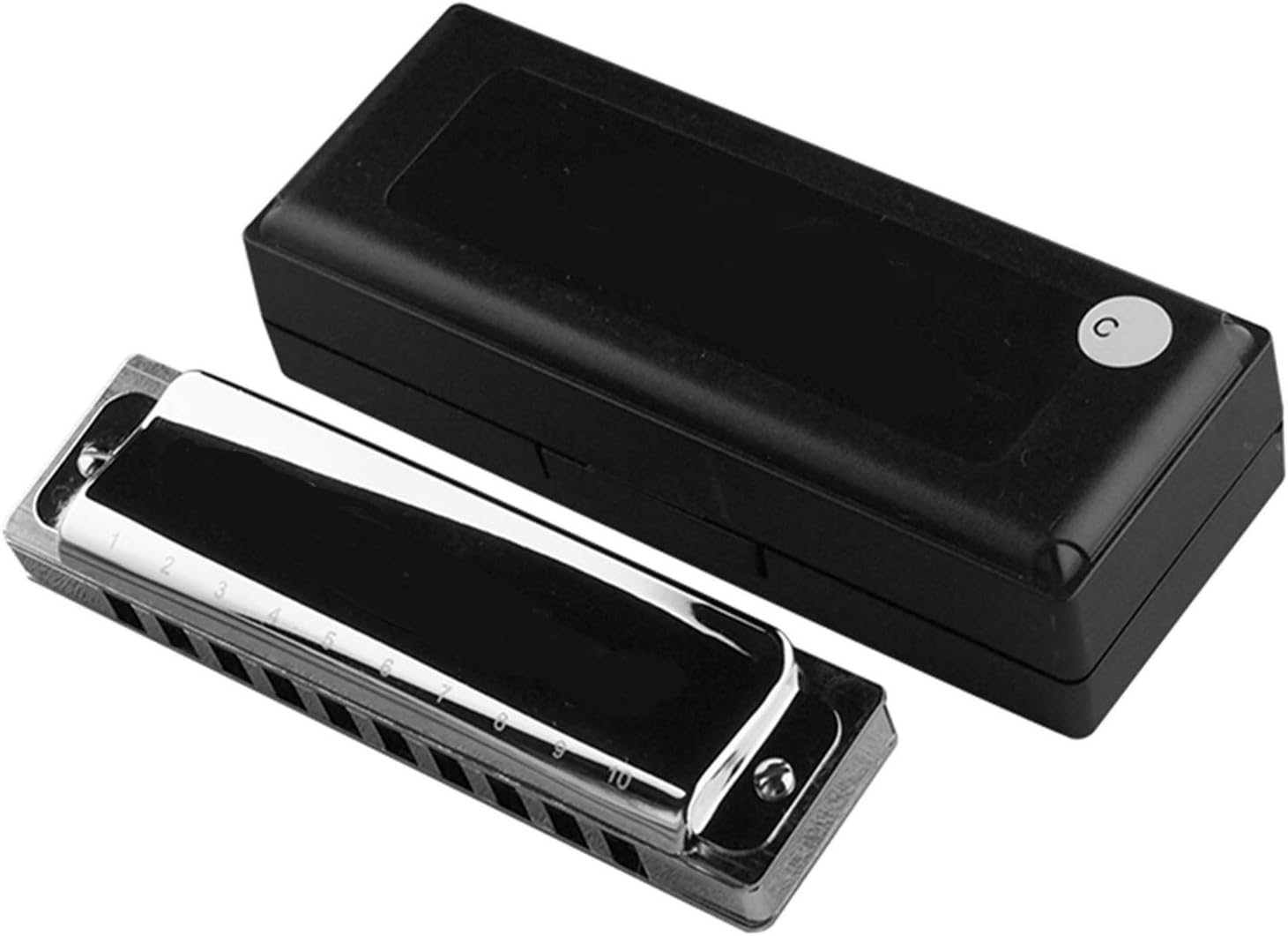 Harmonica Diatonic 10 Hole T006 Harmonica Brass Comb Reeds Mouth Organ Key C Blues Harp Musical Instruments (Color : Key EB)