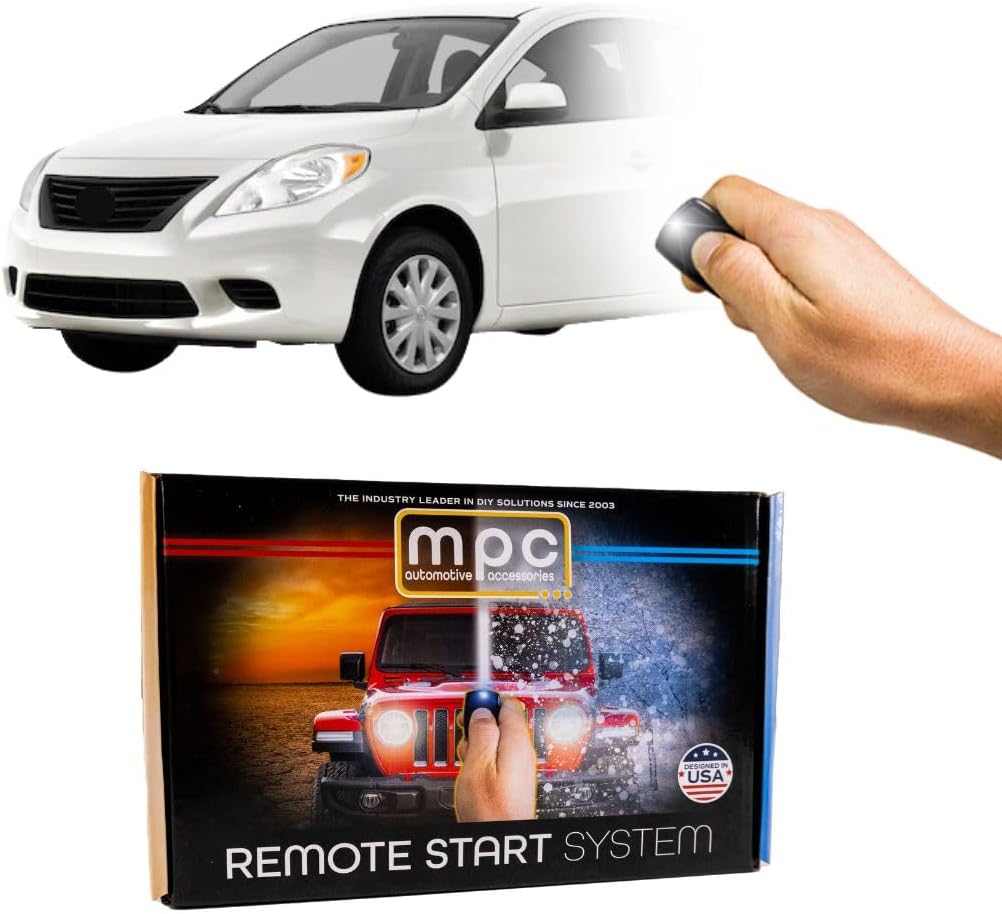 MPC Complete Factory Remote Activated Remote Start Kit Compatible with 2007-2012 Nissan Versa - with T-Harness - Intelli-Key
