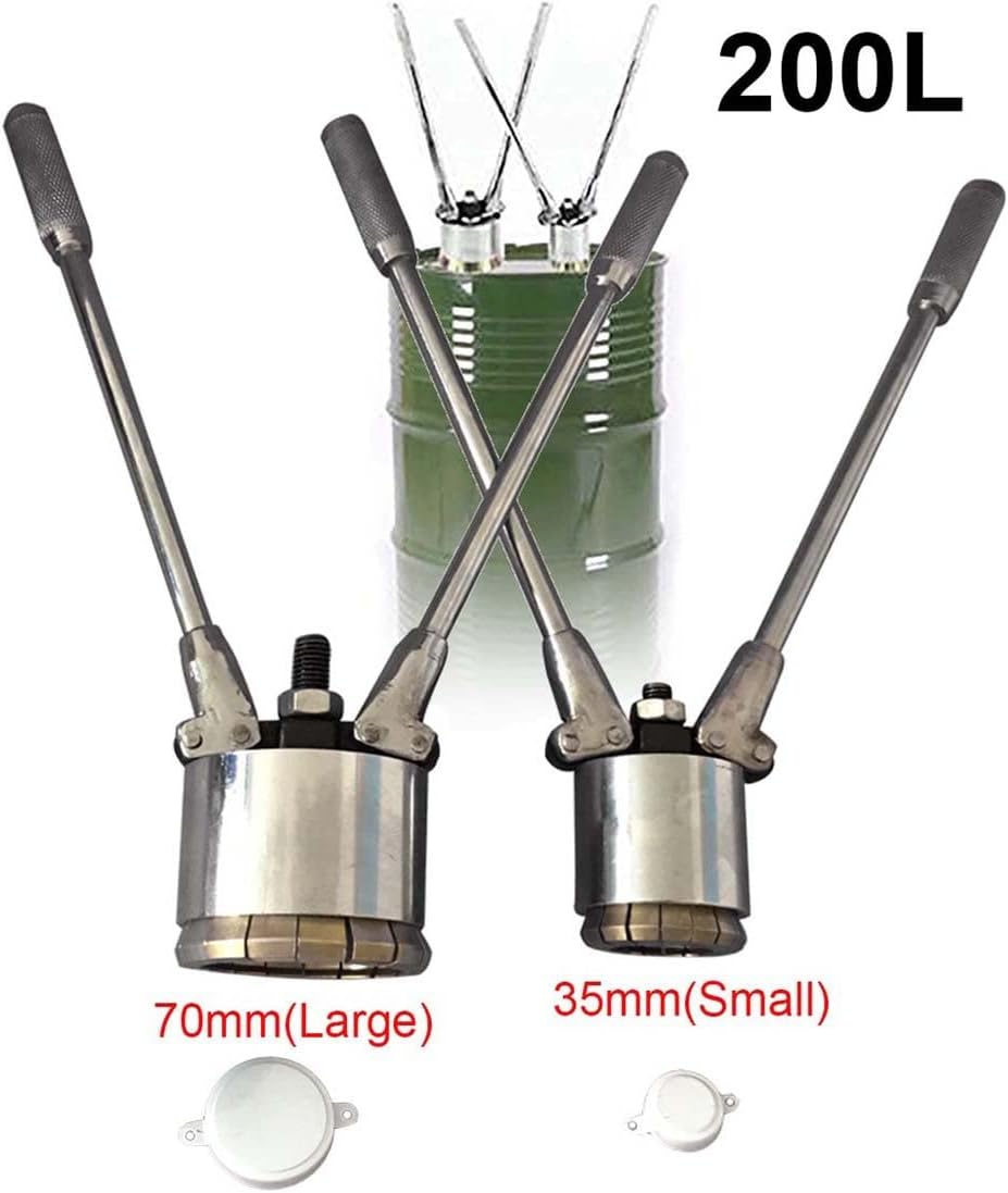 200L 53 Gallon Oil Drum Pressure Cap Sealing Barrel Crimping Tool, 70mm and 35mm Drum/Iron Pliers, Manual Machine