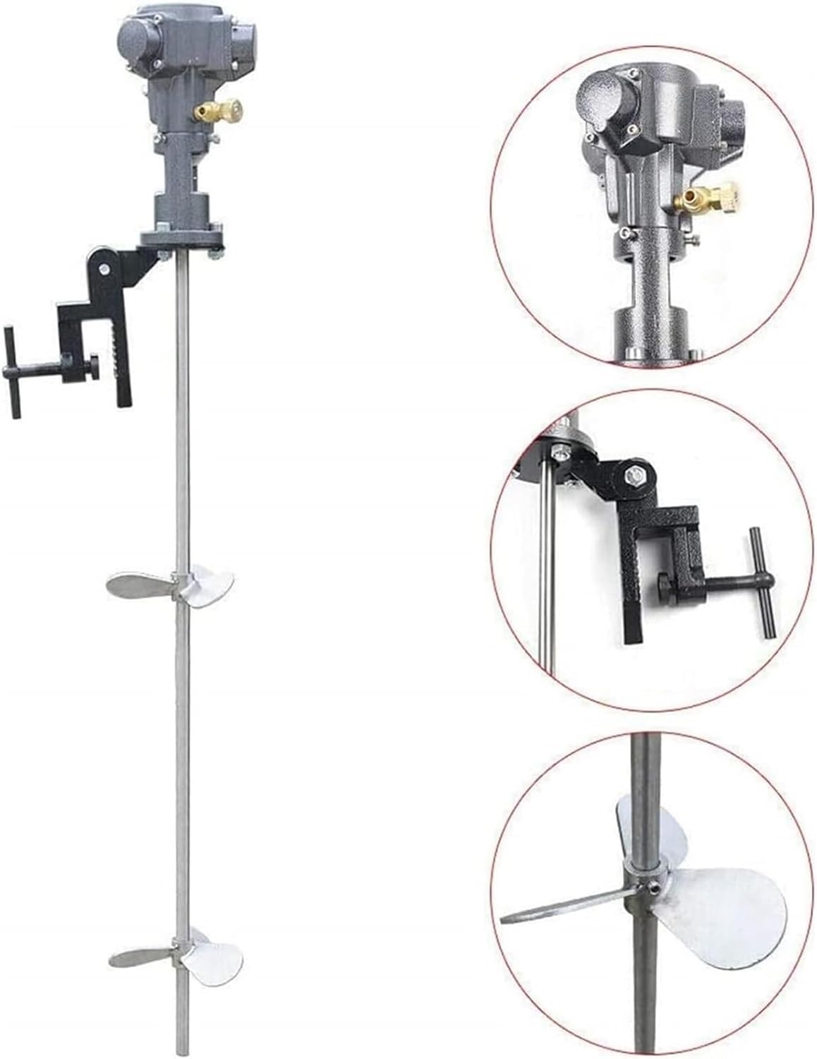 5 Gallon/20L Automatic Lift Paint Stirrer, Pneumatic Mixer, Desktop Vertical Air Agitator, Ink Mixing Machine for Mixing Feed, Plaster, Paint, Cement, Mortar etc