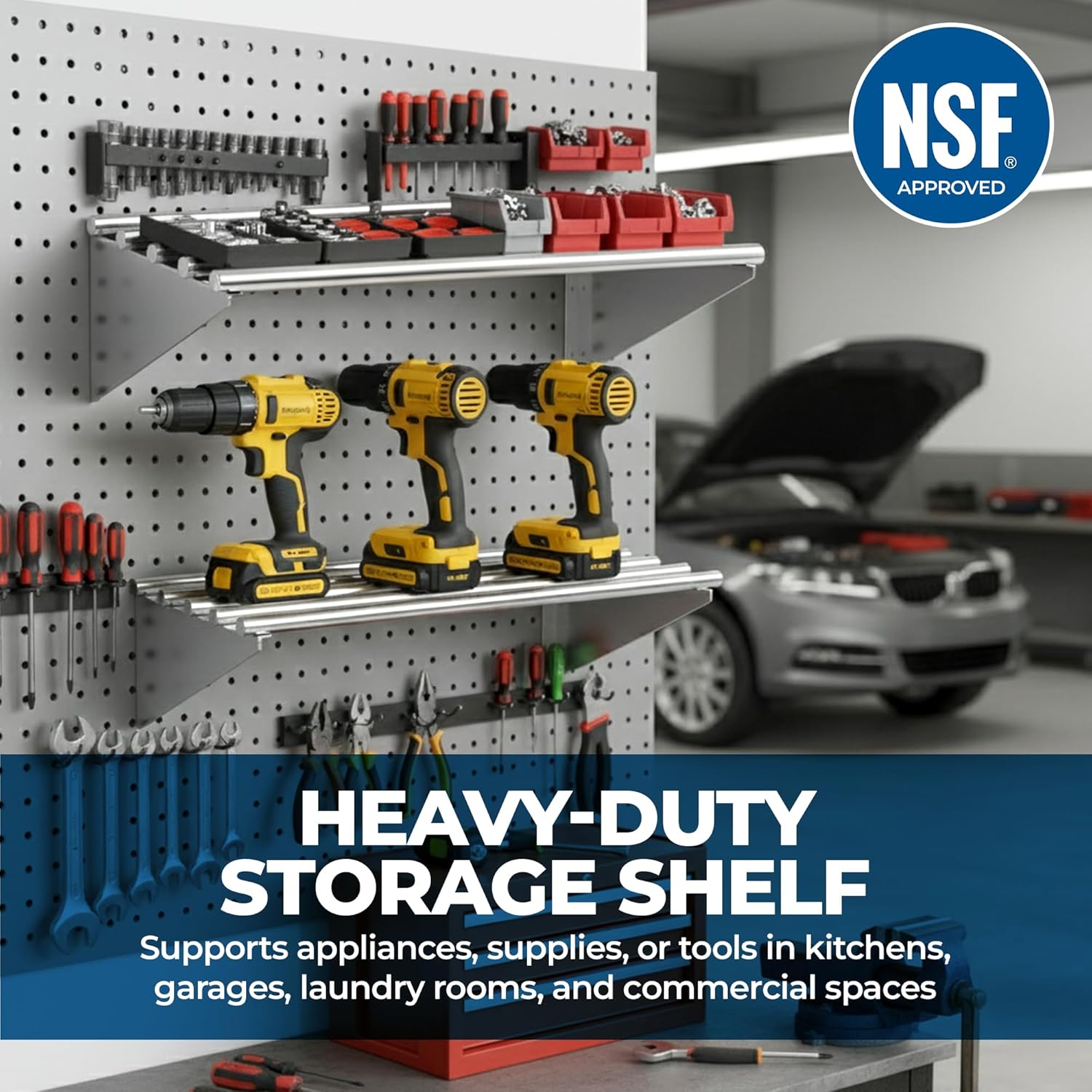 Premium Stainless Steel Tubular Wall Shelf – 72