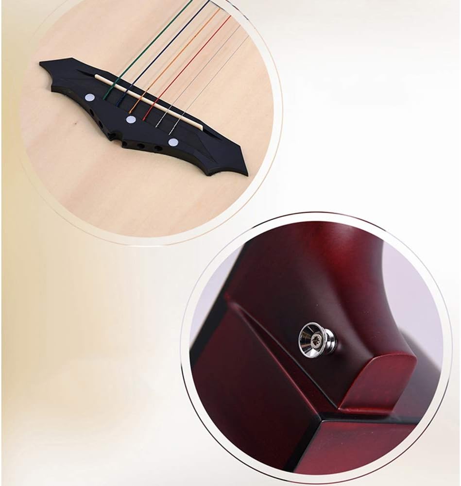 Etlegor Classical Guitar Steel String Full Size 38in Beginner Guitar Kit with Gig Bag, Strings, Picks Portable Travel Guitar,10 Colors (Color : Natural)