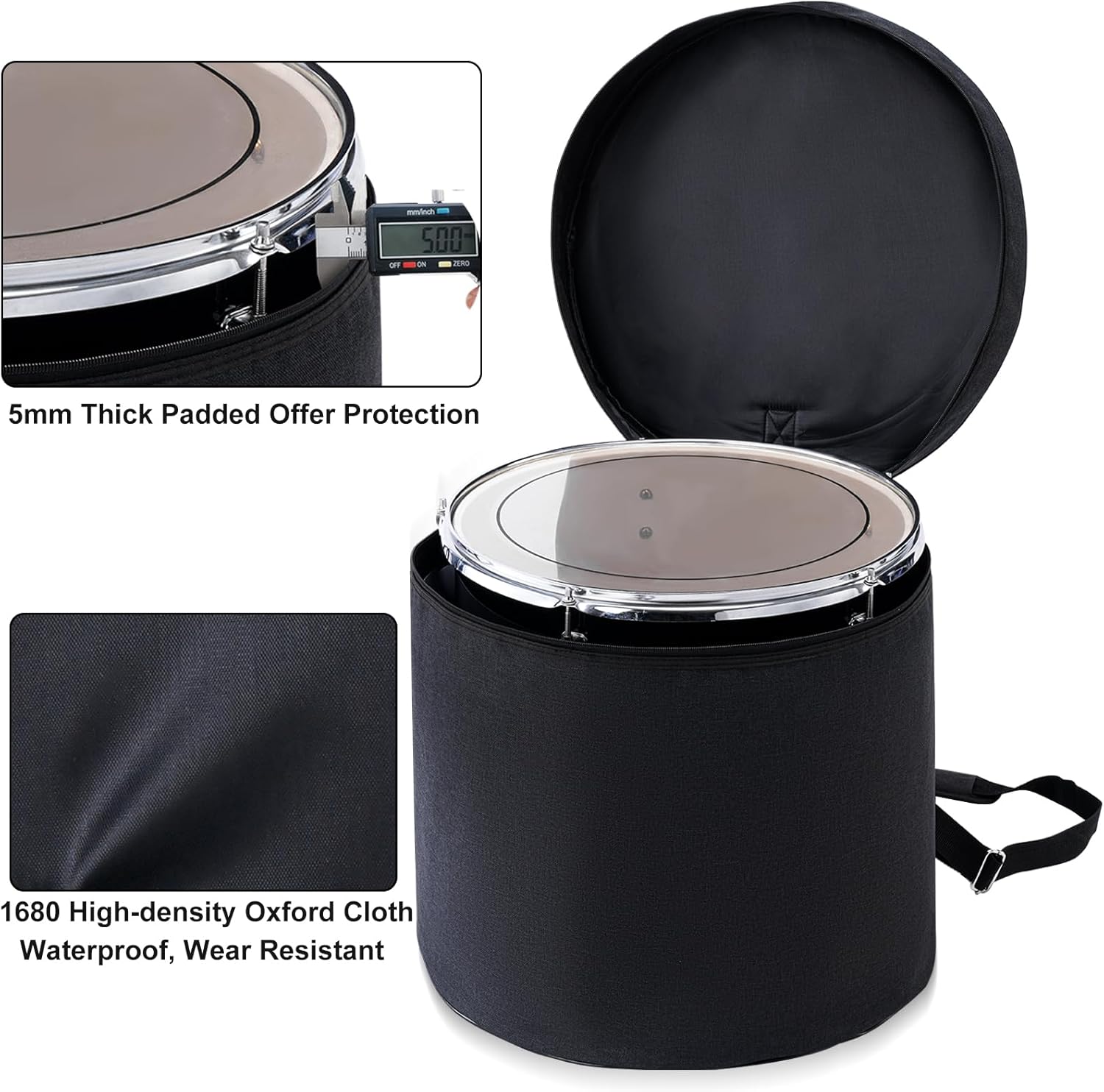 Drum Bag Set 8pcs, Drum Soft Cases with Shouder-strap for 10