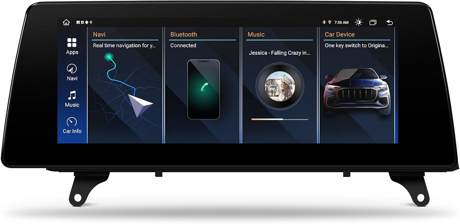 XTRONS 10.25 Inch IPS Touch Screen Car Stereo for BMW X5 X6 E70 E71 CIC, Android 13 Radio GPS Navigation for Car, Octa Core 8GB+128GB Android Car Stereo, Car Play Android Auto DSP 4G LTE 5GHz WiFi