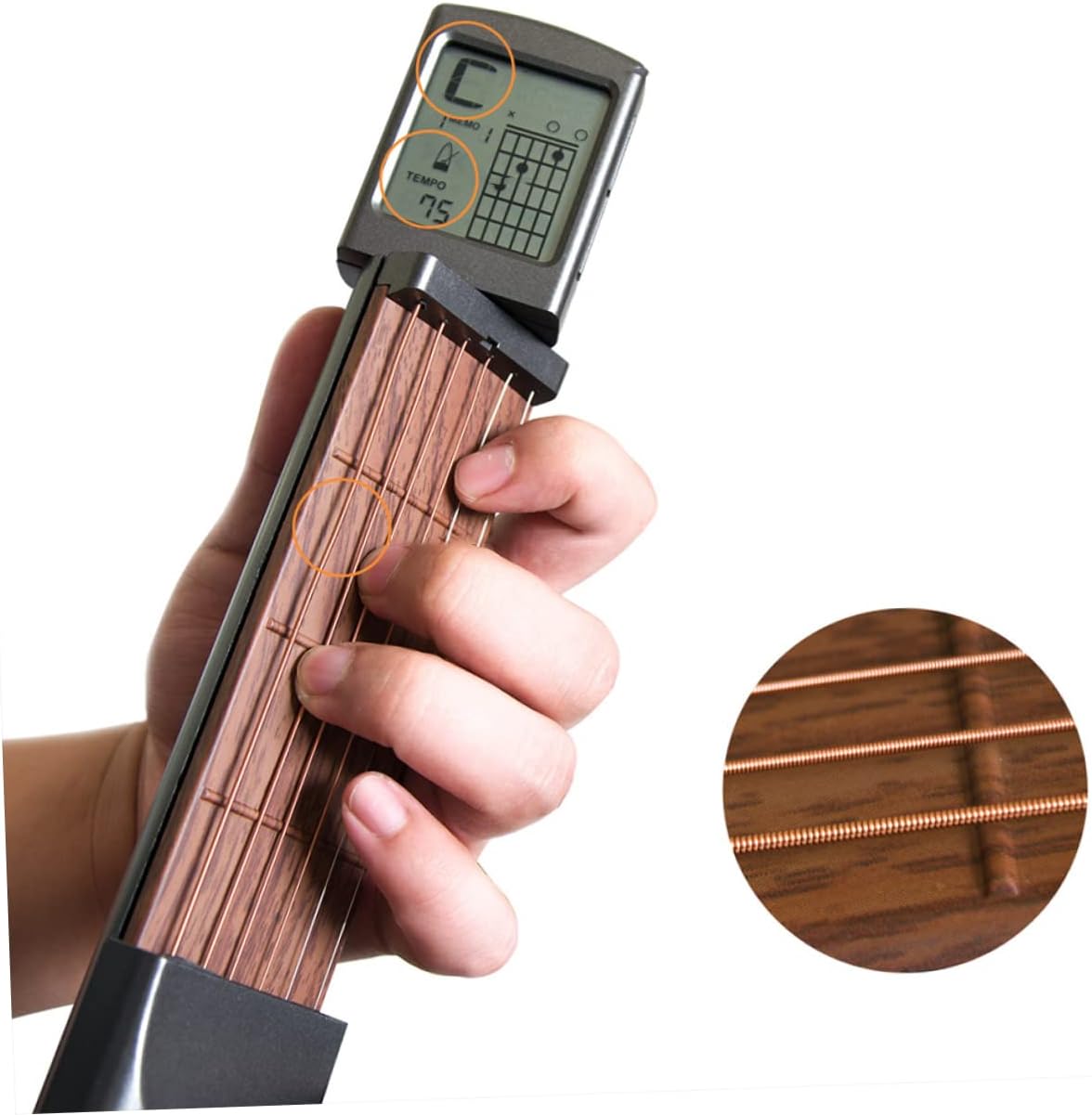3 pcs Pocket Guitar Practice Neck Guitar Practice Accessories Guitar Training Tool Portable Guitar Mini bass Guitar Metronome for Piano Pocket Guitar Aid Guitar Chords Simulator