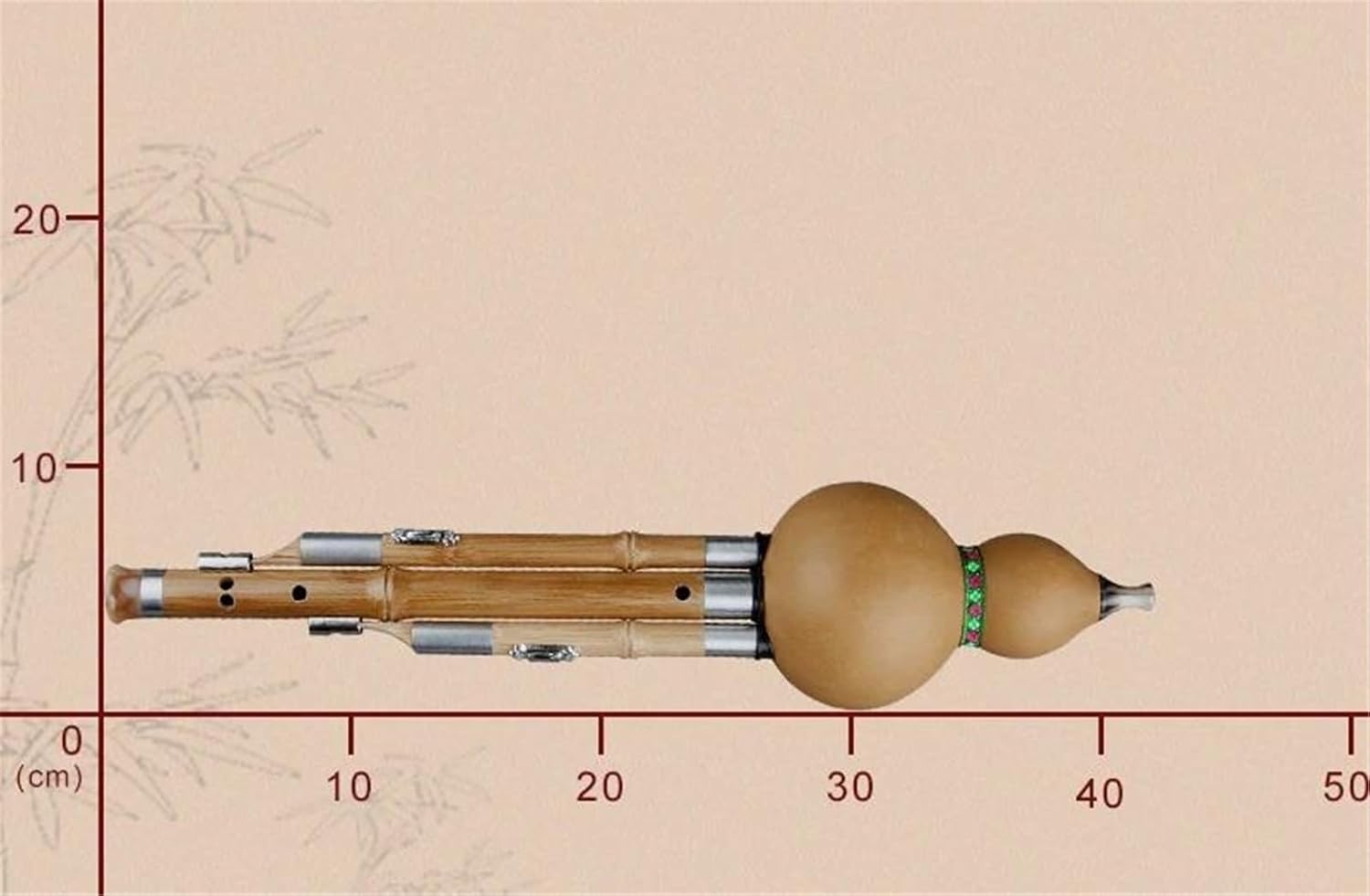 Hulusi Flute Chinese Traditional Musical Instruments With Chinese Elements C Key Cucurbit Flute Hulusi Brown Woodwind Instrument(B)