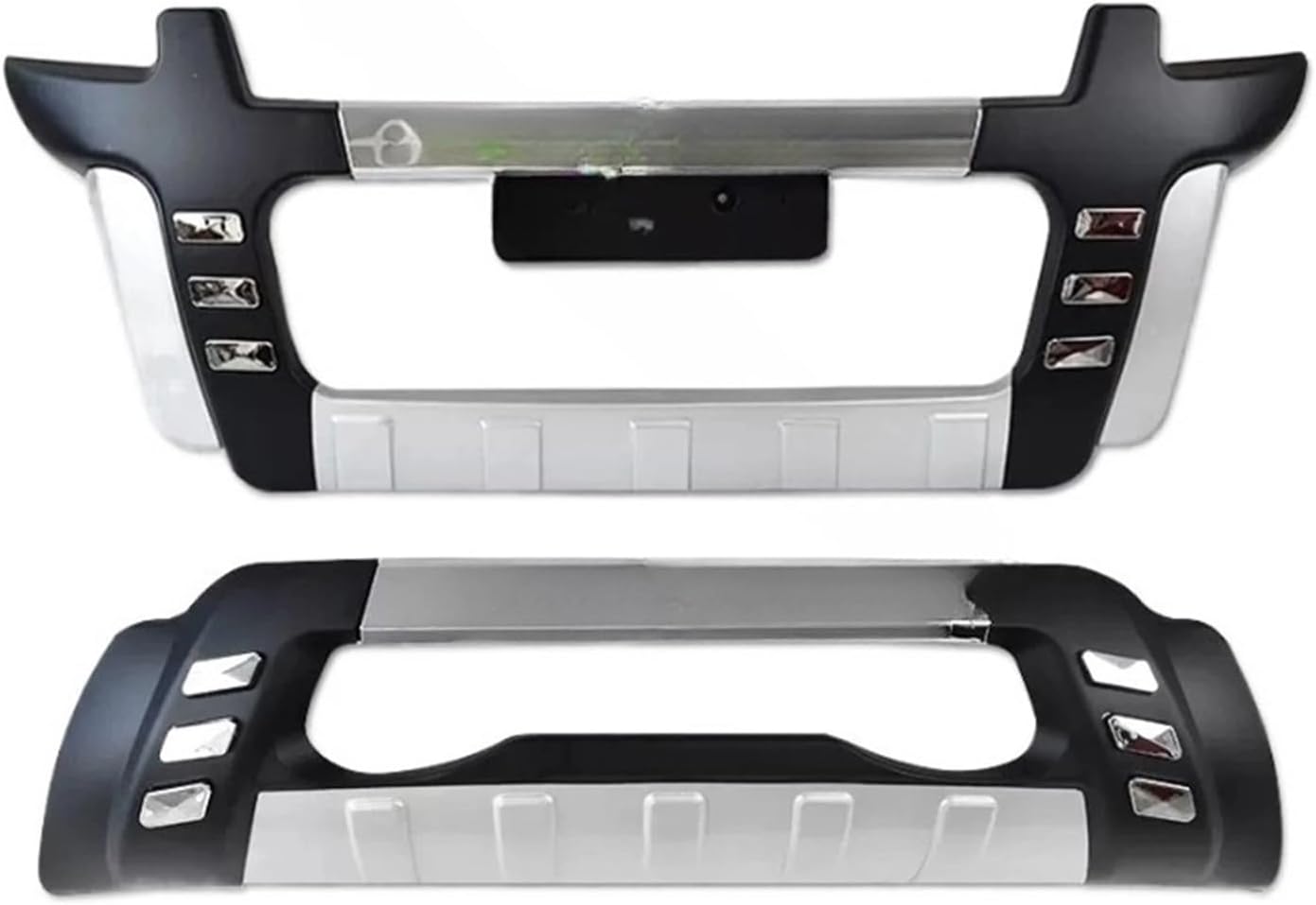 Compatible For Nissan Qashqai J10 2008-2015 car bumper protection Plastic Front+Rear Bumper Guard Protector car accessories(B)