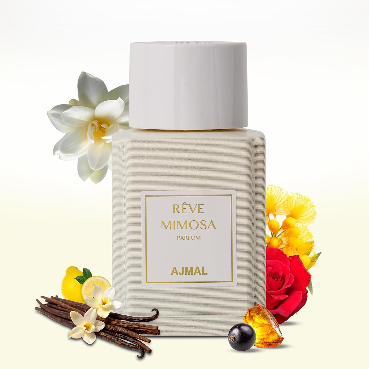 Ajmal Oud Marquis Rêve Mimosa Eau de Parfum for Women – 3.4 fl oz / 100 ml | Luxury Premium Floral Musk Perfume | Long Lasting French Fragrance | Made in France & Crafted in Dubai | Exclusive for USA