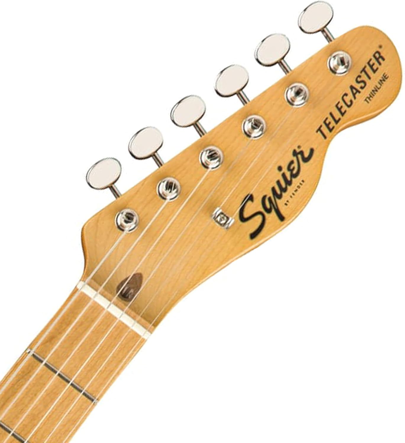 Squier Classic Vibe '70s Telecaster Thinline®, Maple Fingerboard, Natural - 0374070521 Bundle w/ 12-Pack Guitar Pick and Liquid Audio Polishing Cloth