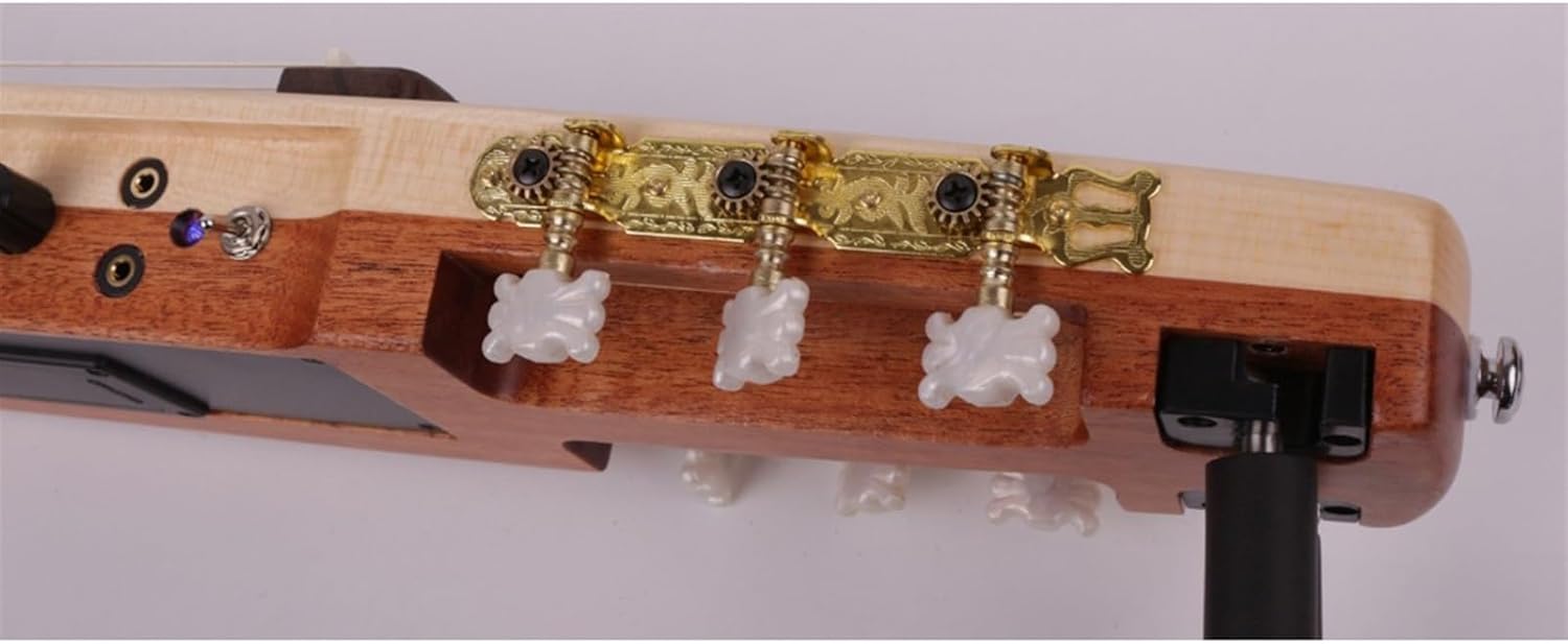 22 Frets Silent Nylon String Headless Electric Guitar Built in Effector Travel Portable Foldable Guitar Professional Headless Guitar (Color : 01)