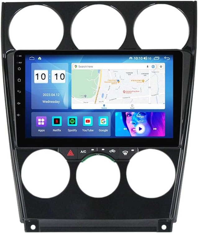 Android Car Stereo for Mazda 6 2004-2015,9 inch IPS Touchscreen with Upgrade Wireless CarPlay & Android Auto,WiFi/GPS,Support SWC and Subwoofer,8-Core 8G+256G