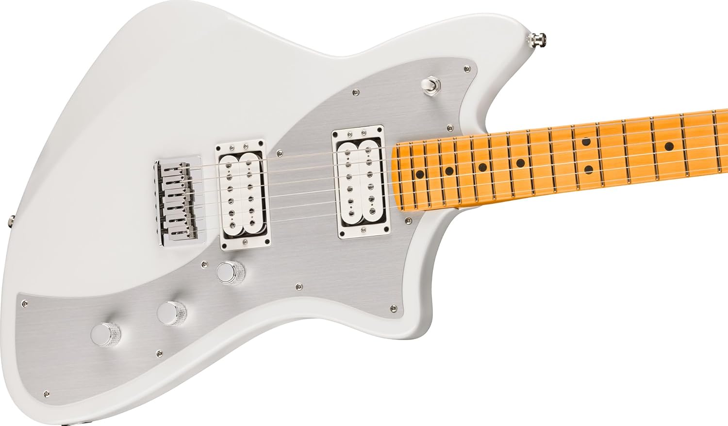 Fender American Ultra II Meteora - Avalanche Bundle with Case, Strap, Cable, Hat, and Guitar Cleaning Kit