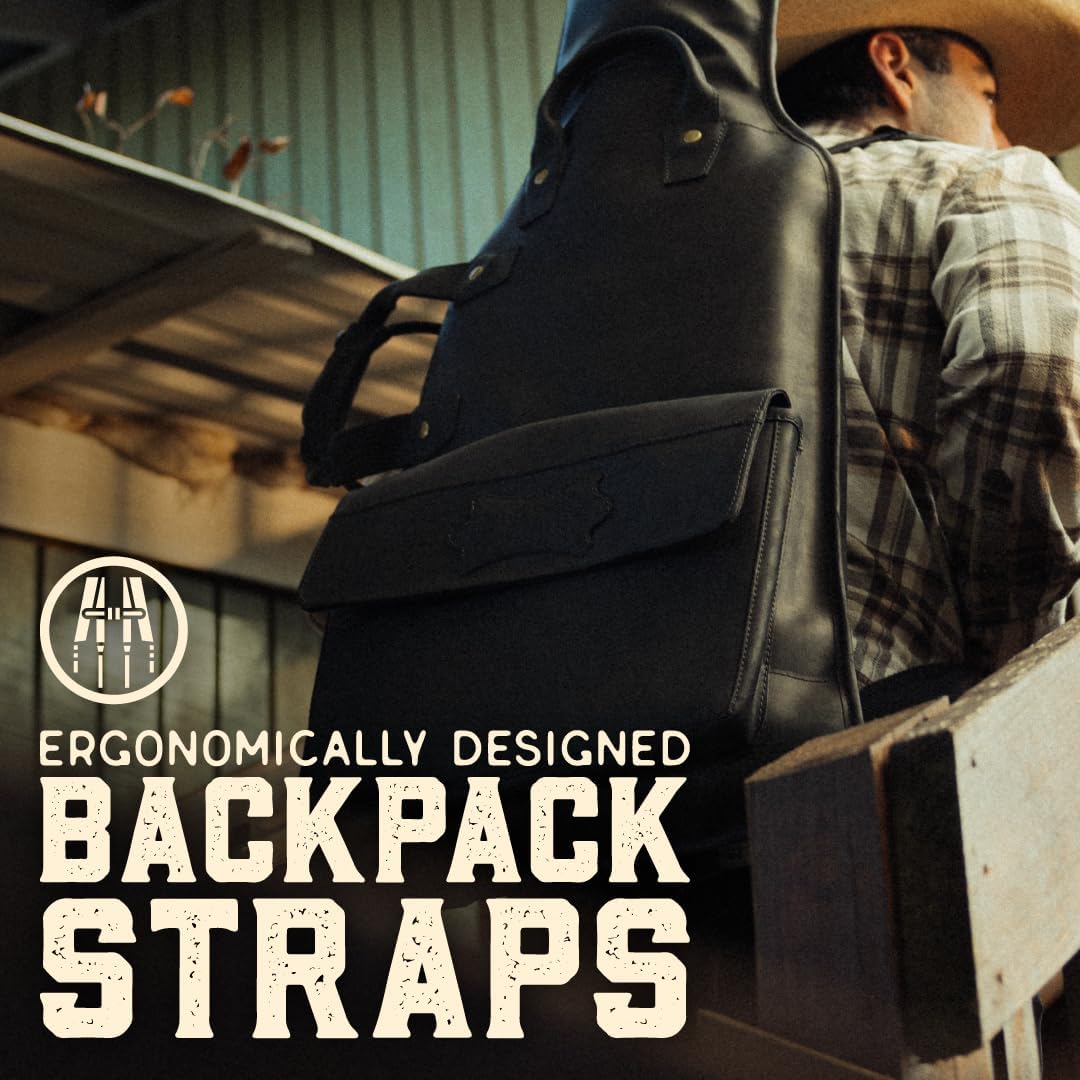 Levy's Solera Series Premium Genuine Crazy Horse Leather Gig Bag for Electric Guitars