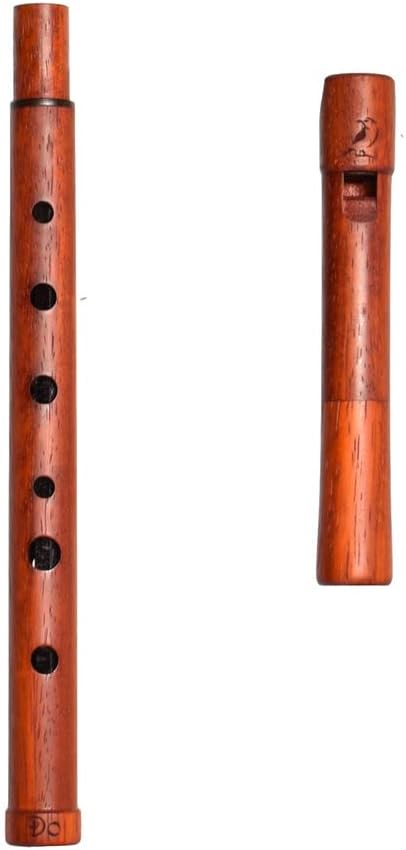 Wooden Whistle iVolga PCC-02 key of C Great Sound Hand Carved Padouk Flute Folk Wind Music Instrument Woodwind Handmade Brown, Brown wood