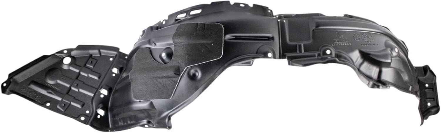 TRQ Front Right Inner Fender Liner Black Passenger Side Compatible with 2019-2022 Toyota Prius Prime TO1249237