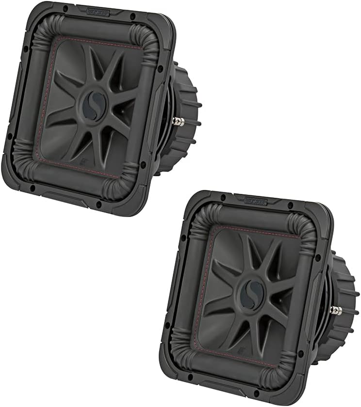Kicker 44L7S102 Car Audio Solo-Baric 10 Square L7 Dual 2 Ohm Subwoofer