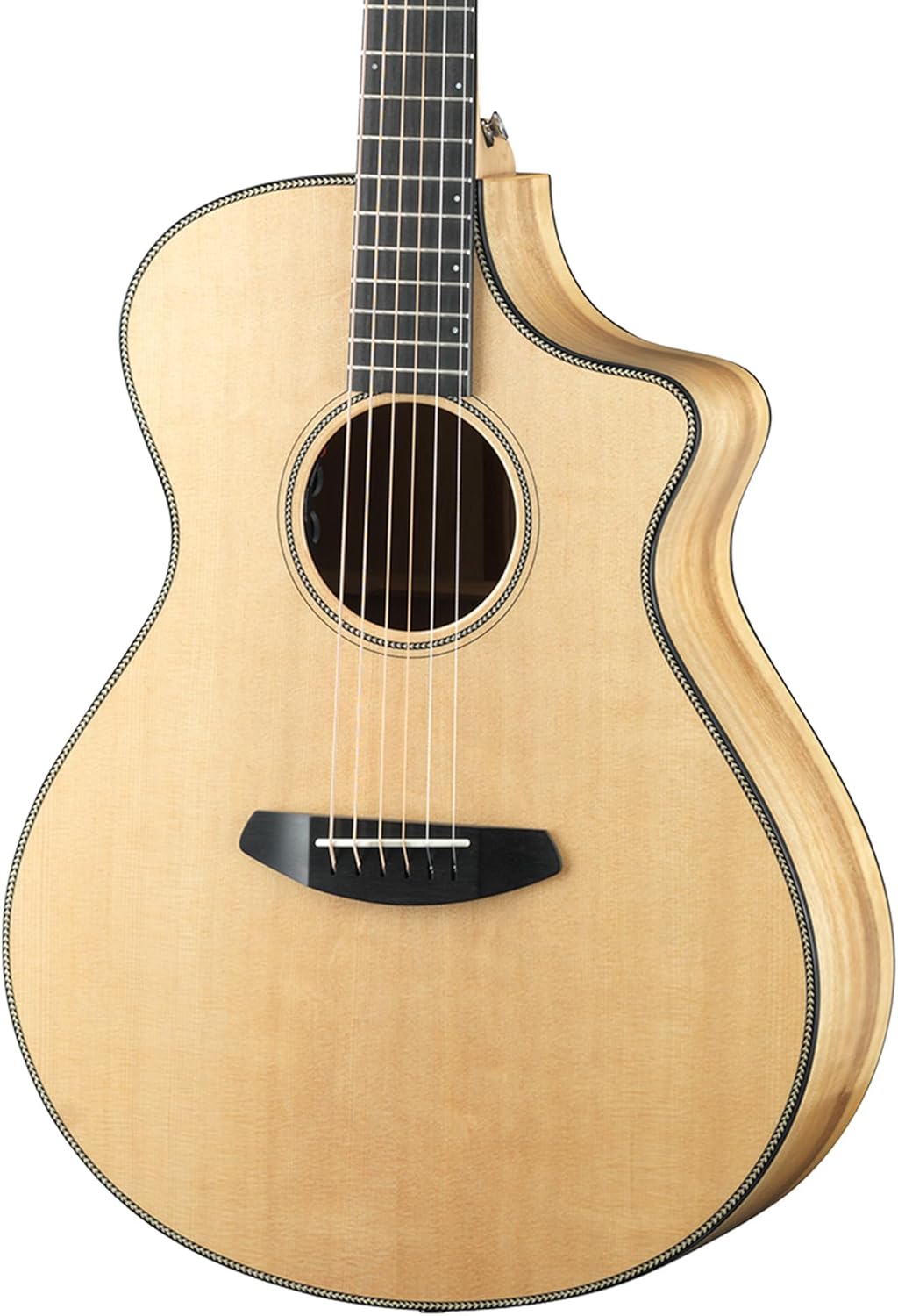 Breedlove Oregon Concert CE Acoustic-Electric Guitar - Natural Sitka & Myrtlewood Bundle with Hardshell Case, Tuner, Guitar Strap, Strings, Picks, and Austin Bazaar Guitar Essentials DVD