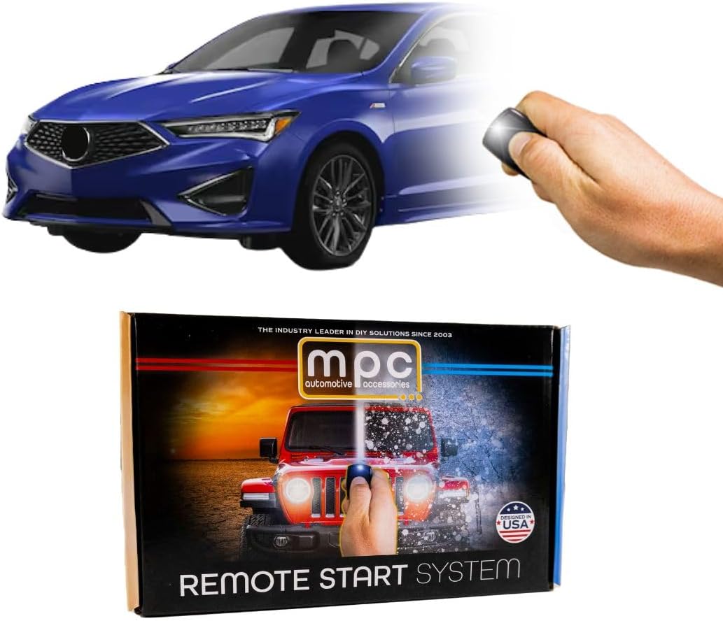 MPC Factory Remote Activated Remote Start Kit Compatible with 2016-2022 Acura ILX Push-to-Start - Plug-in T-Harness - Firmware Preloaded