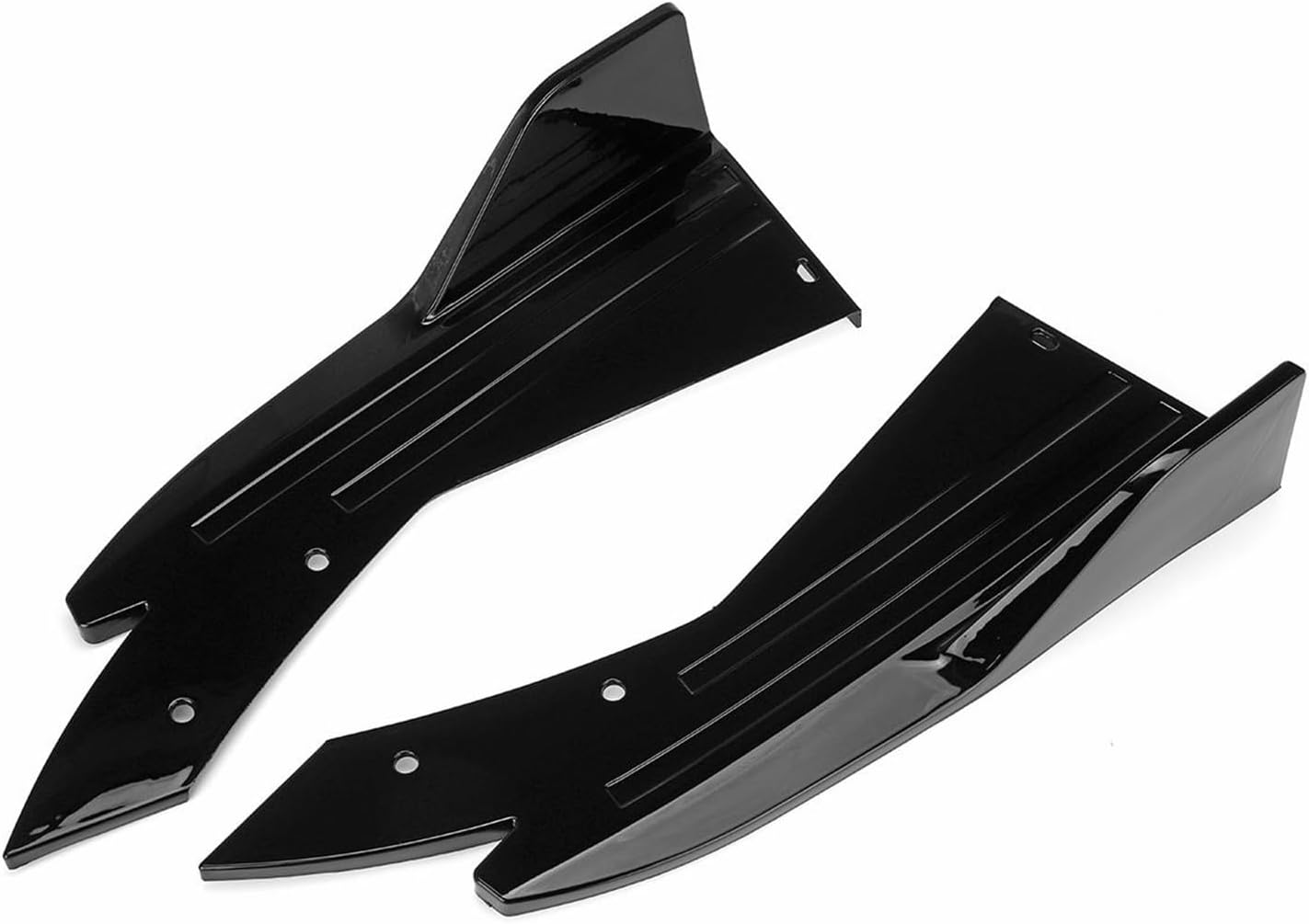 2X Universal Car Rear Bumper Splitter Lip Diffuser Wrap Angle Compatible for Subaru Spoiler Rear & Front Corner(Glossy Black)
