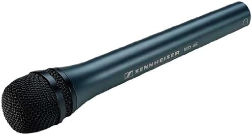Sennheiser MD 46 Cardioid Interview Microphone & On-Stage Foam Ball-Type Microphone Windscreen, Black