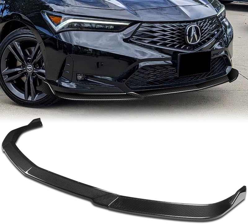 Stay-Tuned Real Carbon Fiber Front Bumper Lip Body Kit, Front Lip Spoiler, Compatible with 2023-2025 Acura Integra Hatchback Base Model, Exterior Accessory, Automotive Replacement Part
