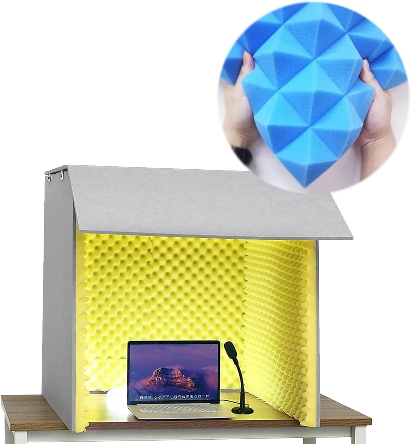 V3VOGUE Recording Booth Portable Soundproof Box Booth Portable Foldable Recording Vocal Booth Studio Equipment Vocal Booth - Recording Booth for Home Studio Music Bedroom Vocal Booth Soundproof