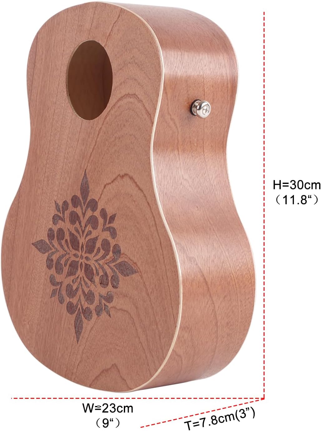 Rockhouse Travel Cajon Drum Box, Portable Wooden Hand Drum Beat Box Cajons Percussion Instrument Kit with Adjustable Strap & Storage Bag