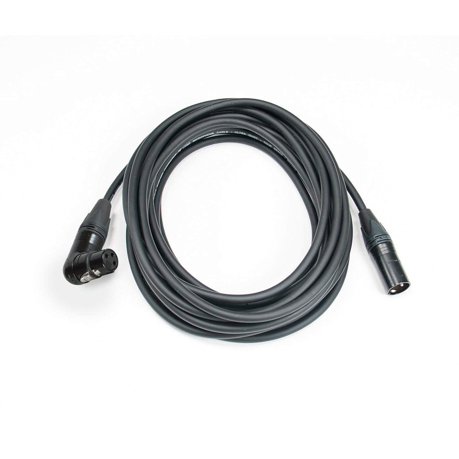 Elite Core CSM2-RAFN-30 | XLR Male to XLR Right Angle Female Durable Quiet 30 Feet Mic Cable Black