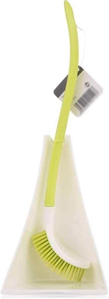 Silicone No Need to Perforate Soft Bristle Toilet Brush Long Handle Toilet Brush Cleaning Kit, Toilet Brush with Base