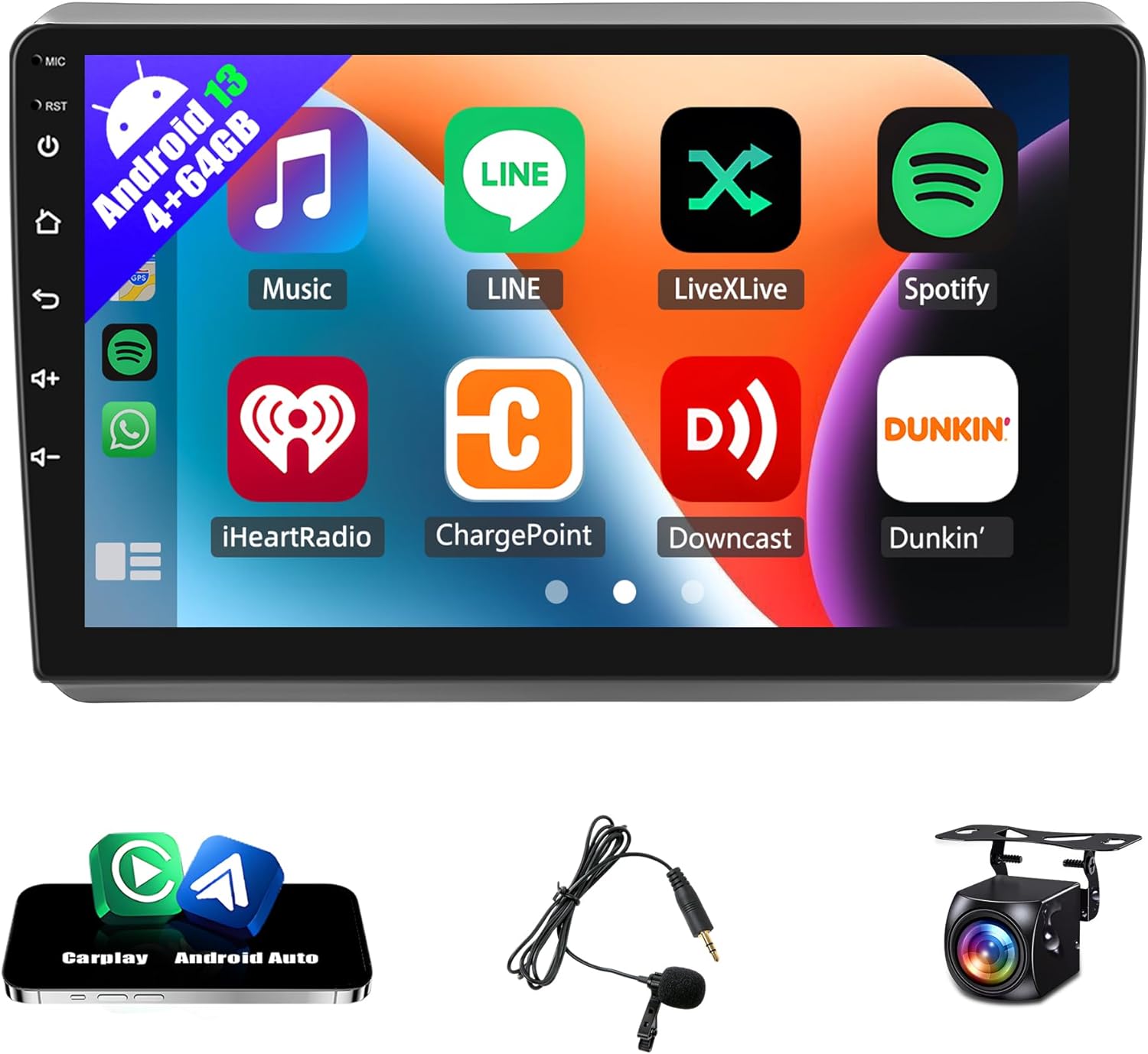 4+64G Car Stereo Radio for Dodge Dart 2012 2013 2014 2015 2016, 9