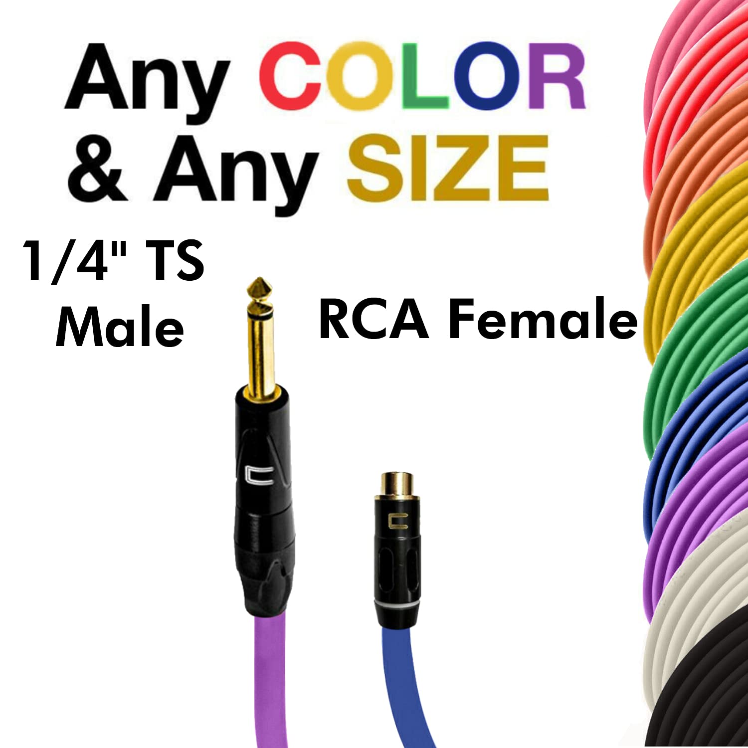 COLUBER CABLE Right Angle XLR Female to RCA Female - 100 Feet - Pink - Pro 3-Pin Microphone Connector for Powered Speakers, Audio Interface or Mixer for Live Performance & Recording